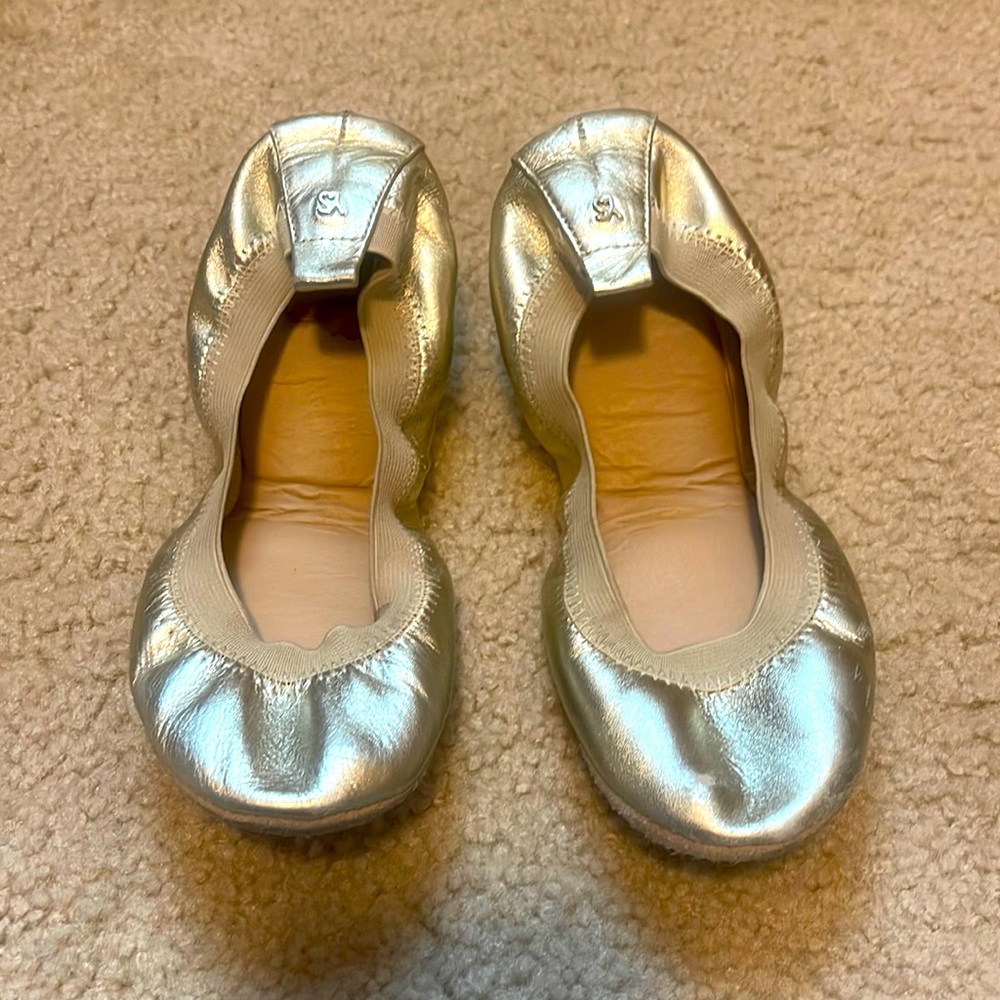 Gold Yosi Samra folding flats size 6